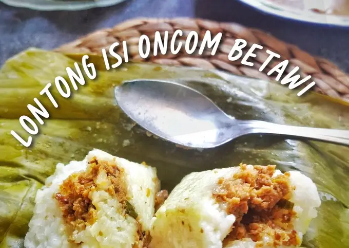 Lontong Pedas Isi Oncom Betawi